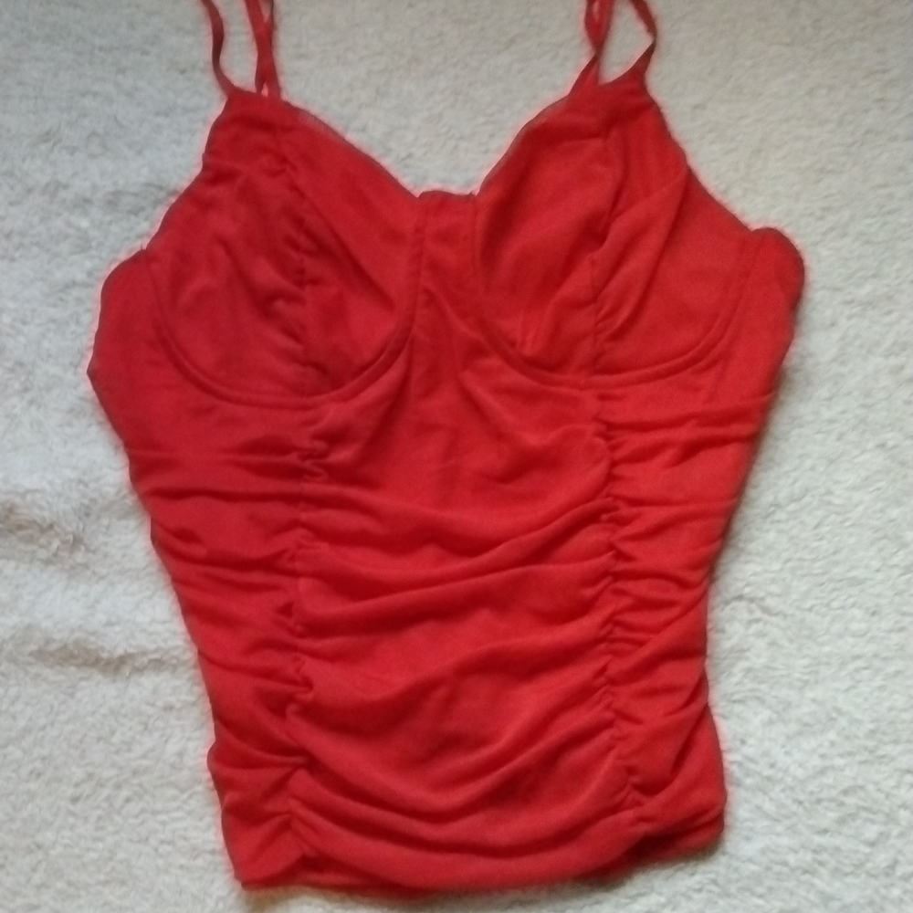 Red crop top